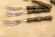 Винтажные вилки с деревянной ручкой