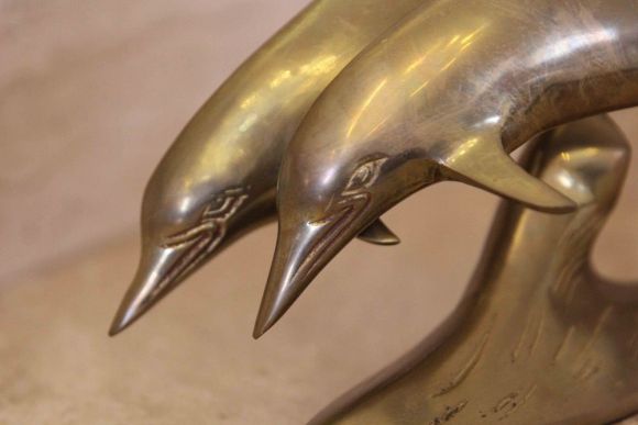 Винтажные дельфнчики из бронзы. Европа. Начало 20 века