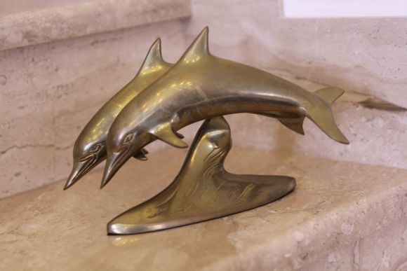Винтажные дельфнчики из бронзы. Европа. Начало 20 века