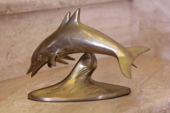 Винтажные дельфнчики из бронзы. Европа. Начало 20 века