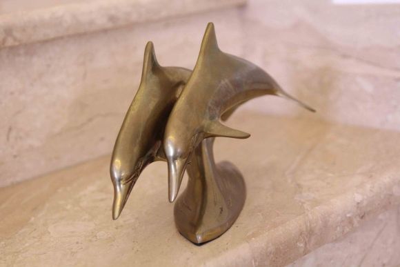 Винтажные дельфнчики из бронзы. Европа. Начало 20 века