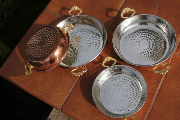 Набор красивых сковородок из меди.Европа.Начало 20 века