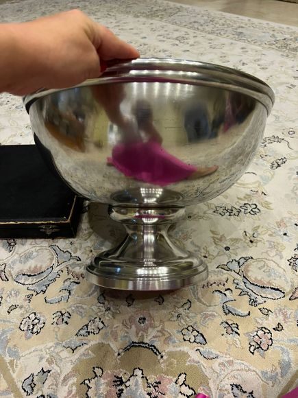 Французская оловянная чаша для охлаждения шампанского.