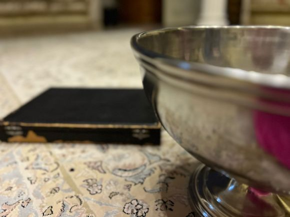 Французская оловянная чаша для охлаждения шампанского.