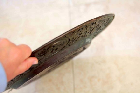 Медное панно МЕЛЬНИЦА. Тонкая чеканка