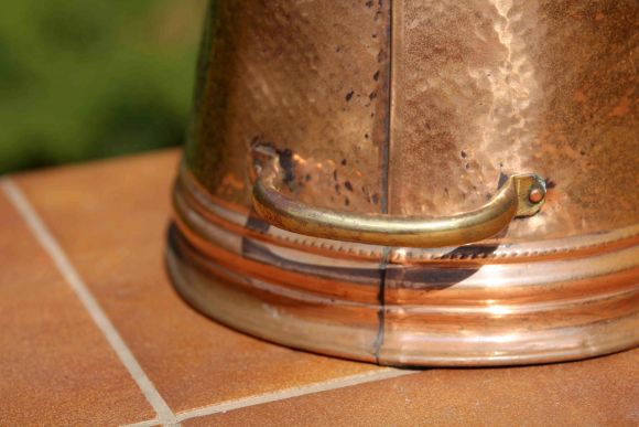 Полированный медный зольник. Сюжет "Азартная игра - карты".