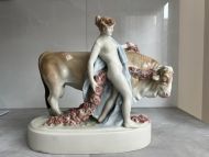 Антикварная фарфоровая композиция "Похищение Европы"