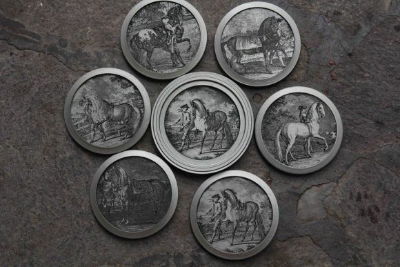 Замечательный набор подставок для винных бокалов. Европа. Начало 20 века