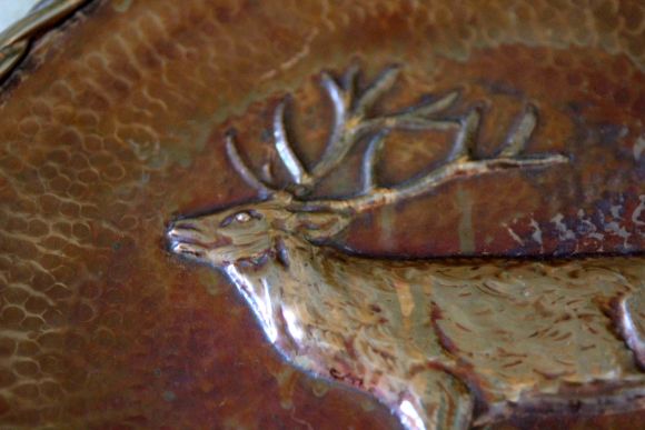 Объемное панно ЛЕСНОЙ ОЛЕНЬ. Медь