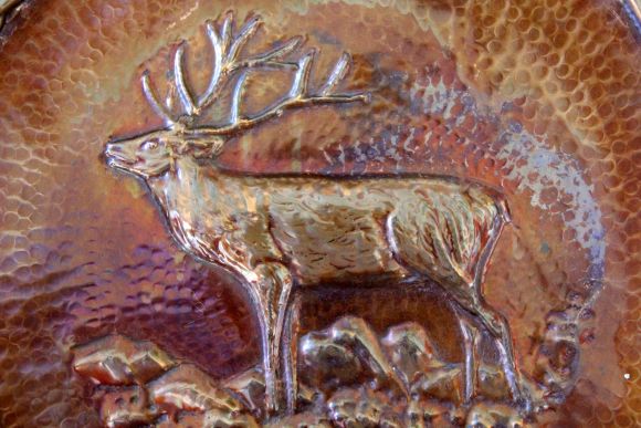 Объемное панно ЛЕСНОЙ ОЛЕНЬ. Медь