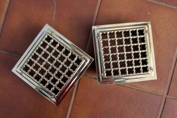 Антикварные парные вентиляционные решетки.Европа.Начало 20 века