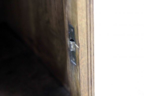 Прикроватная тумба с латунными накладками. Европа. Начало 20 века