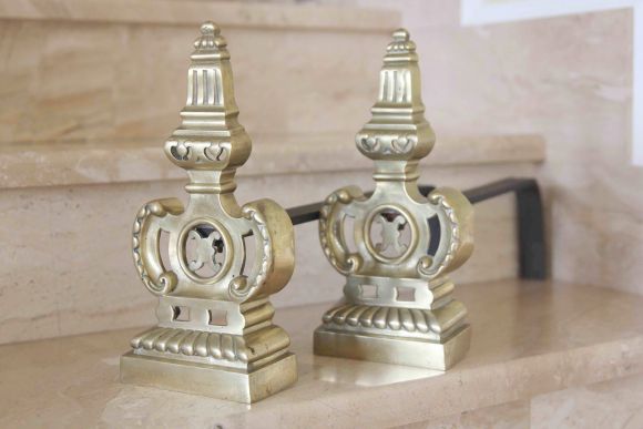 Антикварные таганы для дров в камине. Европа. Начало 20 в.