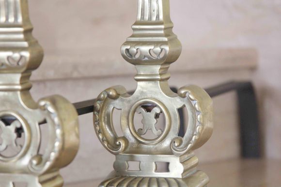 Антикварные таганы для дров в камине. Европа. Начало 20 в.