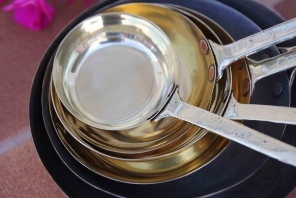 Набор сковородочек из латуни. 6 штук. идеальное состояние. Европа