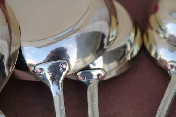 Набор сковородочек из латуни. 6 штук. идеальное состояние. Европа