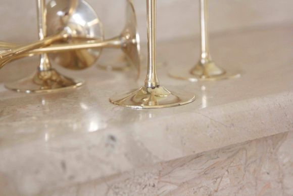 Уникальные фужеры для шампанского из латуни. Европа. 20 век.  6 шт.