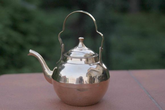Винтажный чайник из латуни. Европа. Начало 20 века