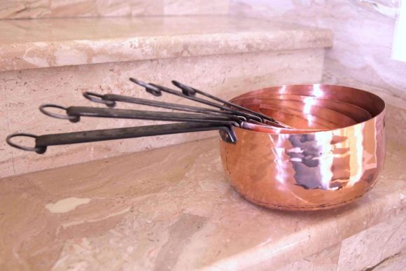 Медный комплект винтажной посуды из 5 предметов