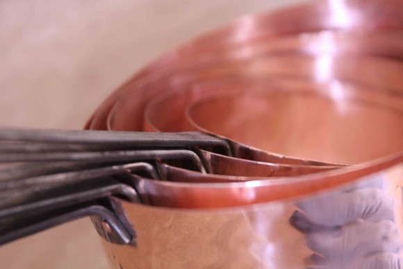 Медный комплект винтажной посуды из 5 предметов