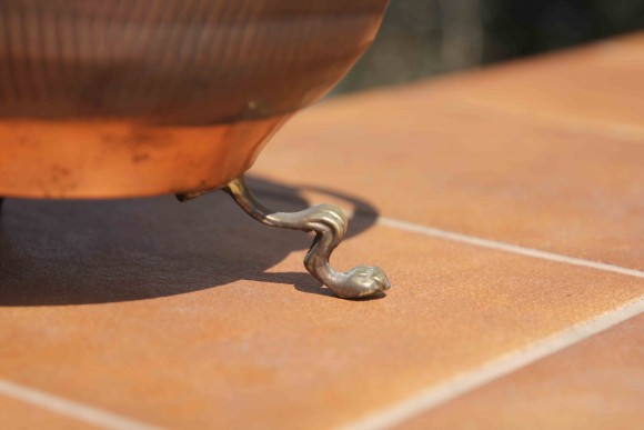 Антикварный зольник из двух металлов. Европа