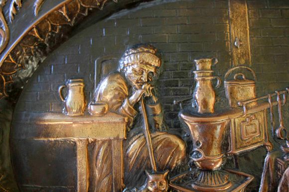 Овальное панно Бабушки У САМОВАРА - милый подарок