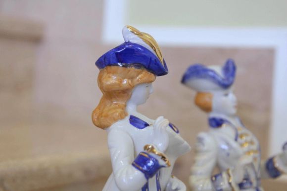 Галатная пара "Кавалер" и "Дама" ручная работа. Европа. Начало 20 века