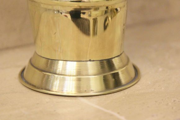 Старинный латунный зольник для камина. Европа. Начало 20 века.