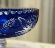 Огромная хрустальная ваза для фруктов