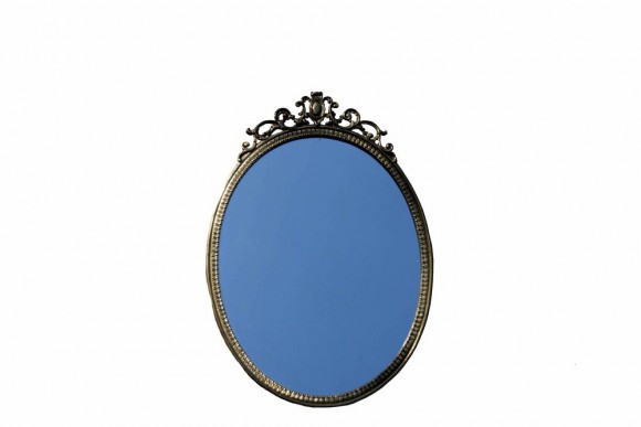 Старинное настенное зеркало. Латунное литье