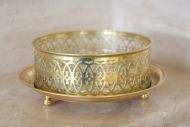 Антикварная вазочка из латуни для сервировки стола. Европа. Начало 20 века