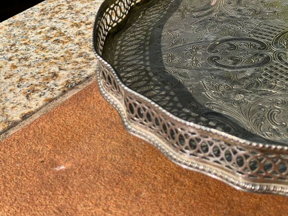 Антикварный ажурный поднос. Англия, Шеффилд.