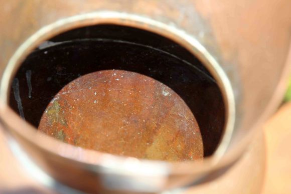 Старинный неполированный медный зольник, Европа