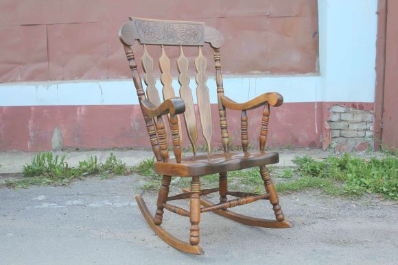 Винтажное кресло-качалка. Европа. Начало 20 века