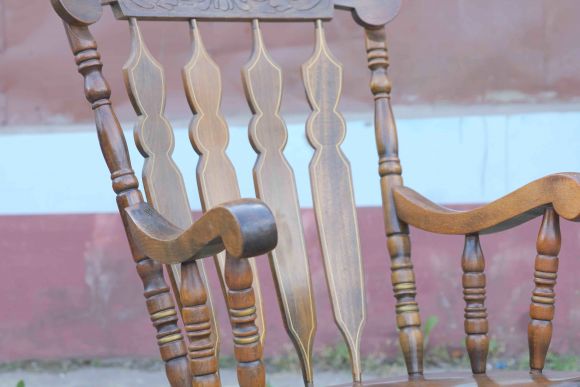 Винтажное кресло-качалка. Европа. Начало 20 века