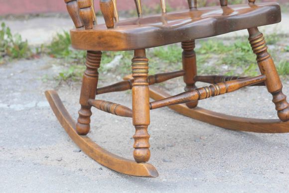 Винтажное кресло-качалка. Европа. Начало 20 века