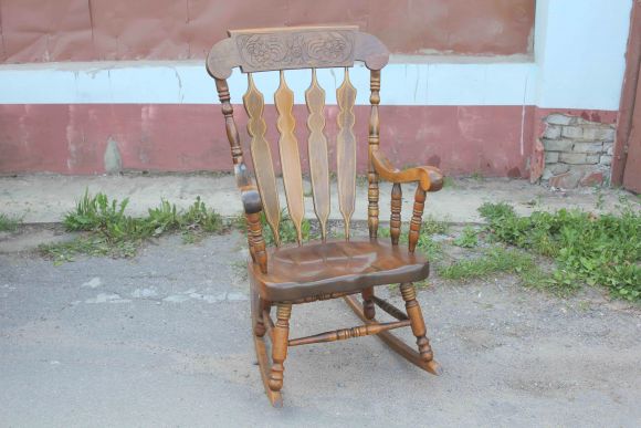 Винтажное кресло-качалка. Европа. Начало 20 века