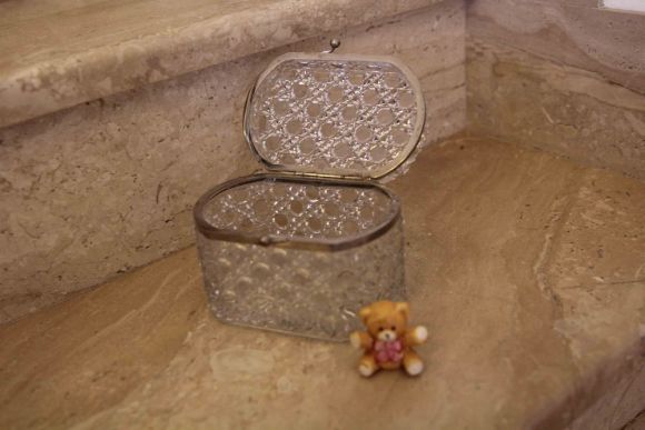 Роскошная винтажная шкатулочка из хрусталя