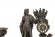 Часы с кубками. Антикварный каминный гарнитур "Римский воин"