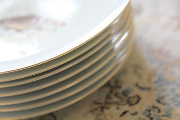 Набор антикварной посуды с рыбной тематикой. Европа.Начало 20 век