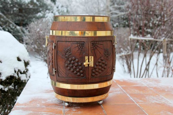 Деревянная бочка бар ручная работа. Европа.Начало 20 века