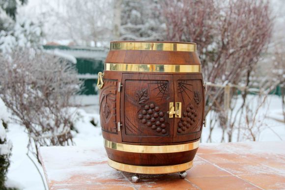 Деревянная бочка бар ручная работа. Европа.Начало 20 века