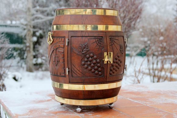 Деревянная бочка бар ручная работа. Европа.Начало 20 века