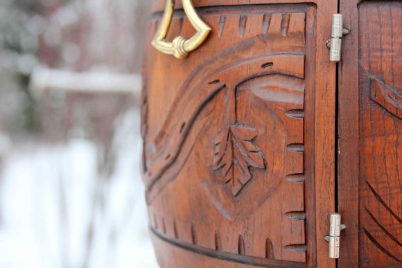 Деревянная бочка бар ручная работа. Европа.Начало 20 века