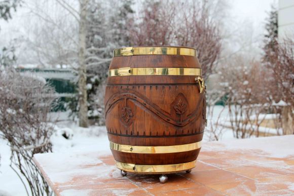 Деревянная бочка бар ручная работа. Европа.Начало 20 века