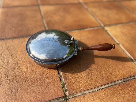 Старинный " молчаливый дворецкий", клеймо, серебрение.