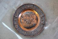 Медное круглое панно с голландским сюжетом