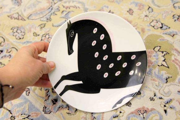 Винтажная тарелка НОЧКА ЛФЗ художник Ю.Жукова