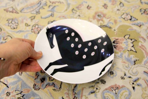 Винтажная тарелка НОЧКА ЛФЗ художник Ю.Жукова