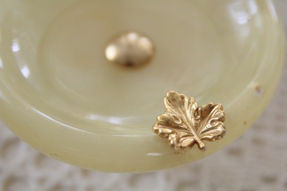 Старинная пепельница или КОНФЕТНИЦА. Оникс, Латунь, середина 20 вв